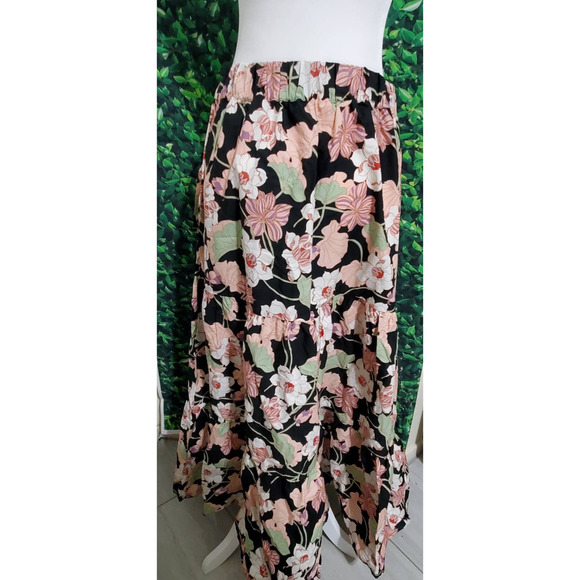 NWT Who What Wear Deco Floral Long Skirt - Medium - Picture 2 of 7